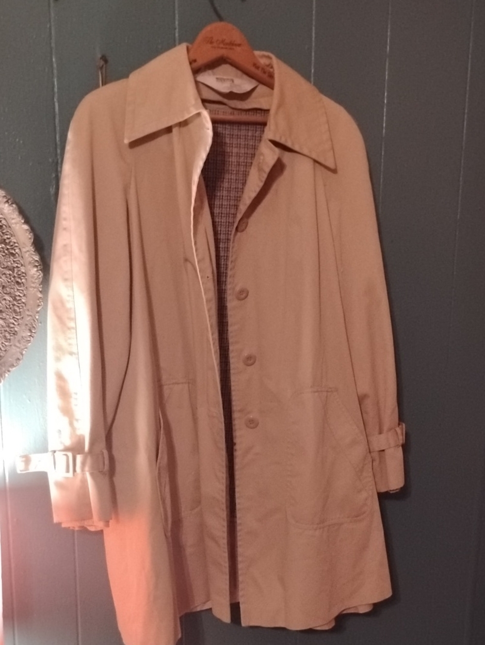 Women's Beige Trench Coat with Classic Collar